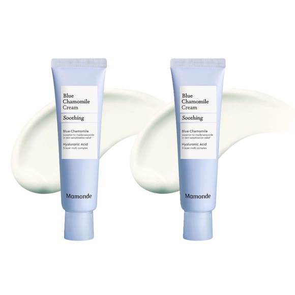 New Lot 2pc MAMONDE Blue Chamomile Cream Soothing Hyaluronic Acid 60ml K-Beauty